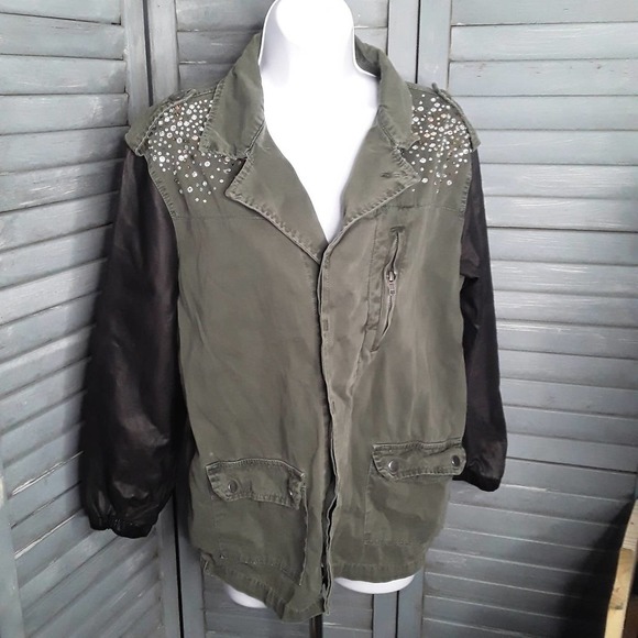 Forever 21 Rhinestone embellished Utility Jacket M - Picture 2 of 10